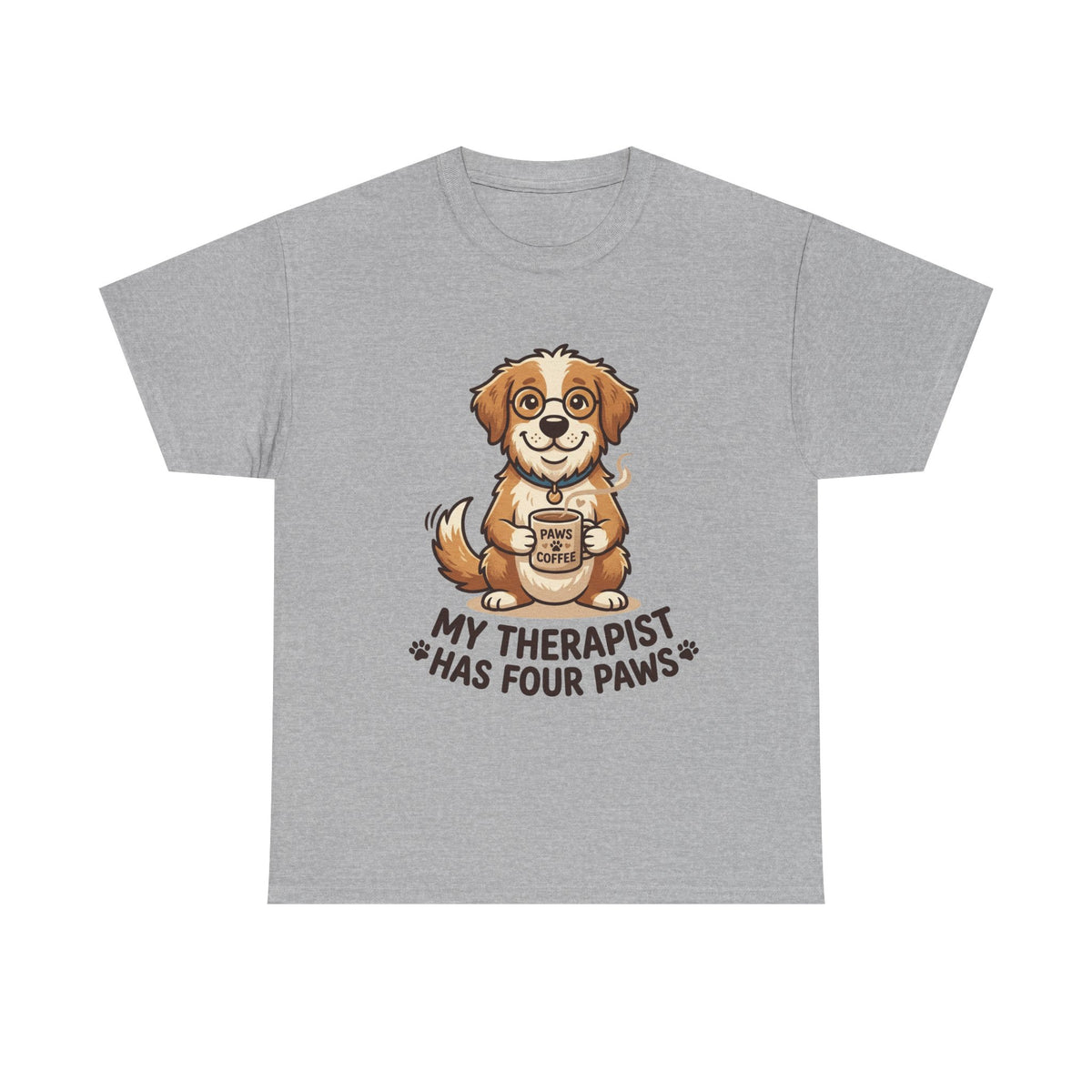 Dog Therapist T‑Shirt — "My Therapist Has Four Paws" Cute Puppy Tee