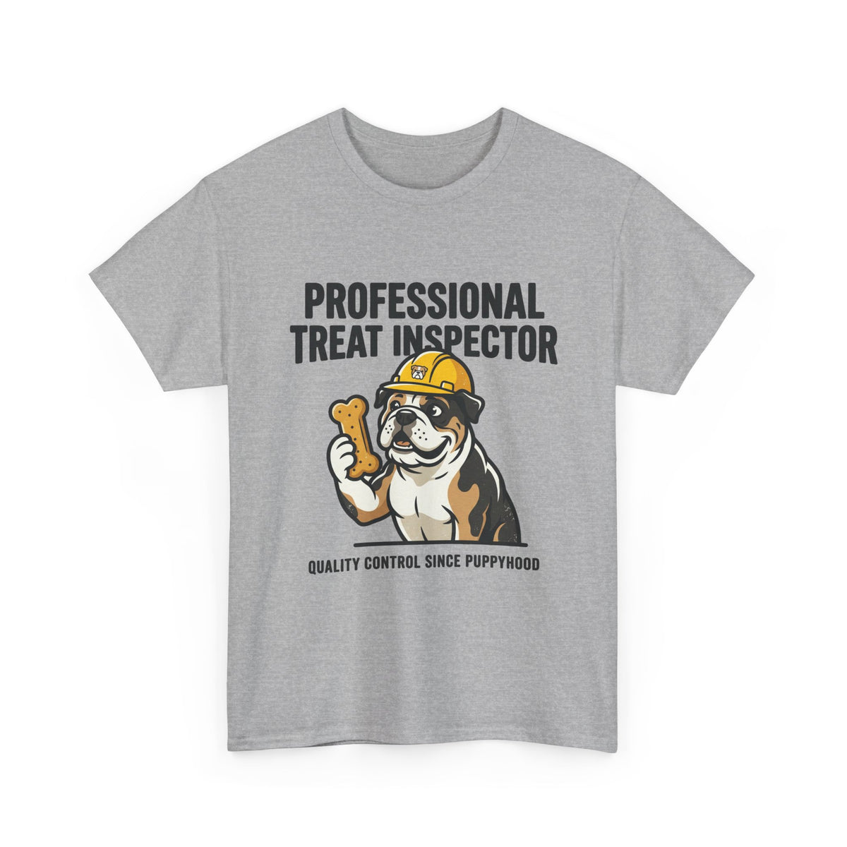Professional Treat Inspector Dog T‑Shirt — Cute Bulldog Snack Inspector Tee