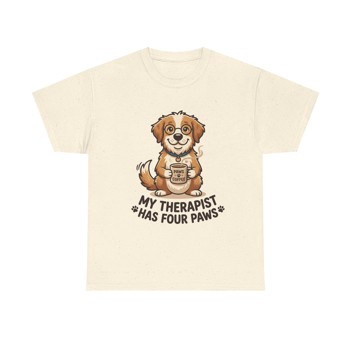 Dog Therapist T‑Shirt — "My Therapist Has Four Paws" Cute Puppy Tee