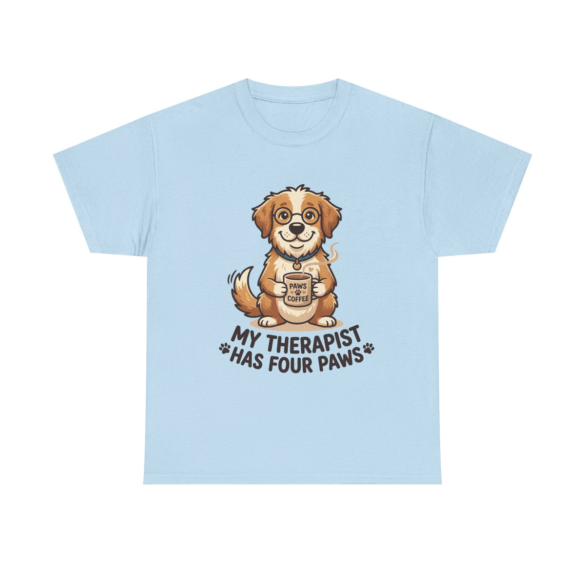 Dog Therapist T‑Shirt — "My Therapist Has Four Paws" Cute Puppy Tee