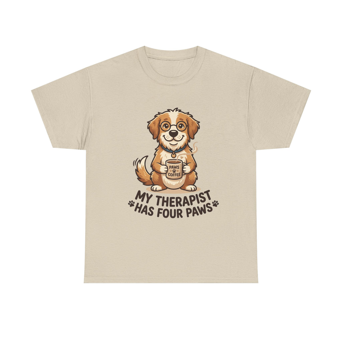 Dog Therapist T‑Shirt — "My Therapist Has Four Paws" Cute Puppy Tee