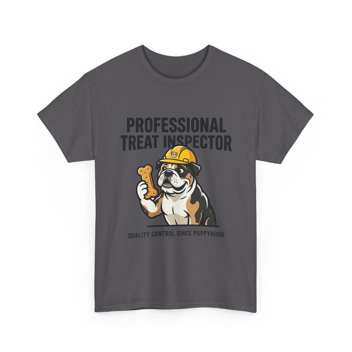 Professional Treat Inspector Dog T‑Shirt — Cute Bulldog Snack Inspector Tee