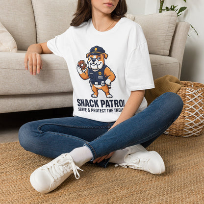 Snack Patrol Shirt — Cute Police Bulldog Donut Tee