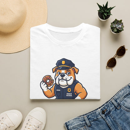 Snack Patrol Shirt — Cute Police Bulldog Donut Tee