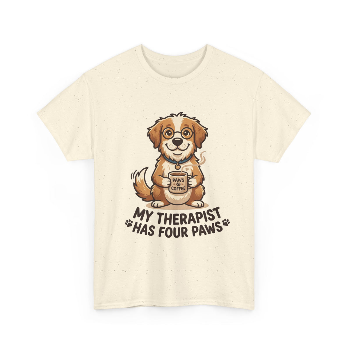 Dog Therapist T‑Shirt — "My Therapist Has Four Paws" Cute Puppy Tee