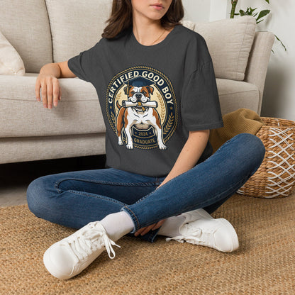 Certified Good Boy T-Shirt — Cute Bulldog Dog Lover Tee