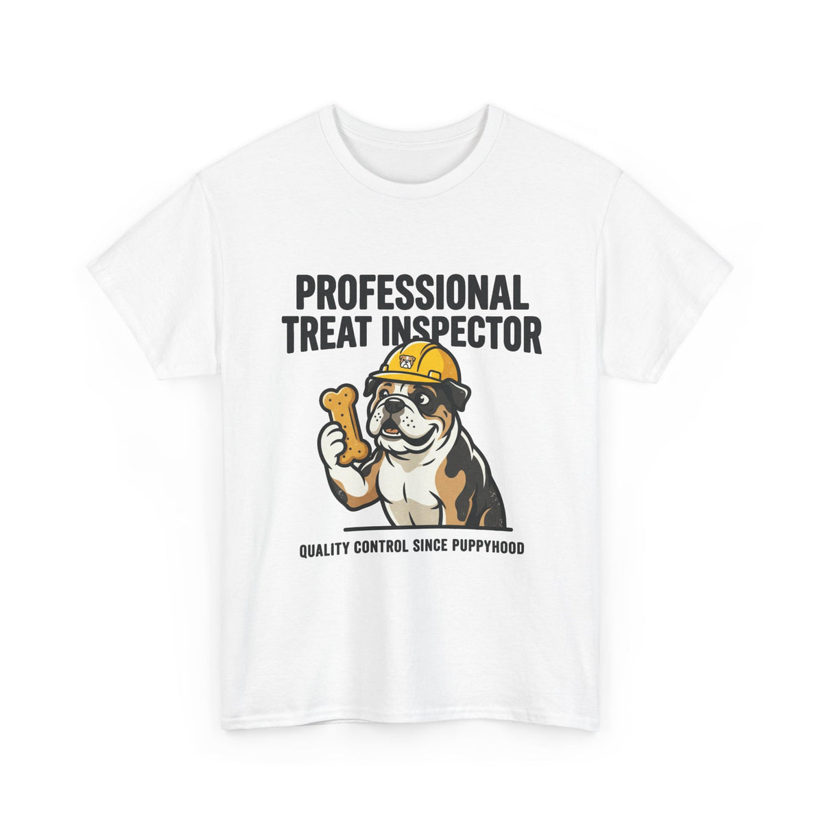 Professional Treat Inspector Dog T‑Shirt — Cute Bulldog Snack Inspector Tee