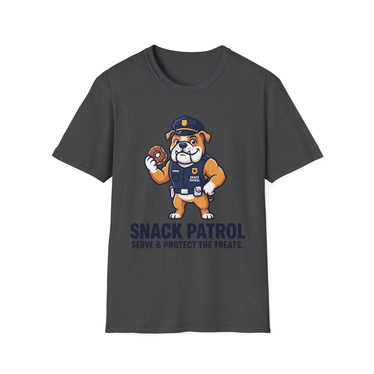 Snack Patrol Shirt — Cute Police Bulldog Donut Tee