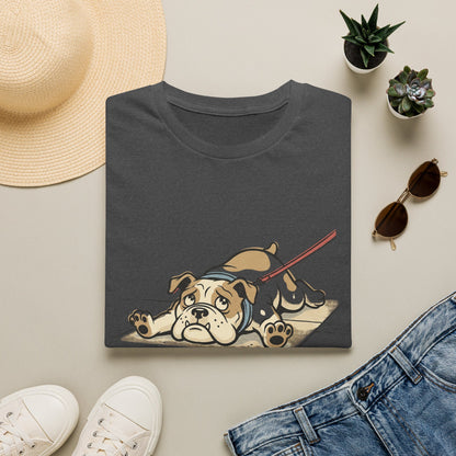 Bulldog T-Shirt — “Running Late… Blame The Dog” Funny Pet Lover Tee