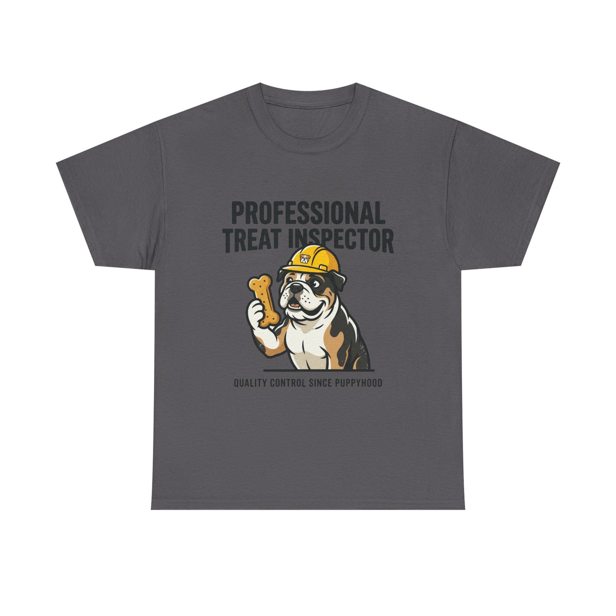 Professional Treat Inspector Dog T‑Shirt — Cute Bulldog Snack Inspector Tee