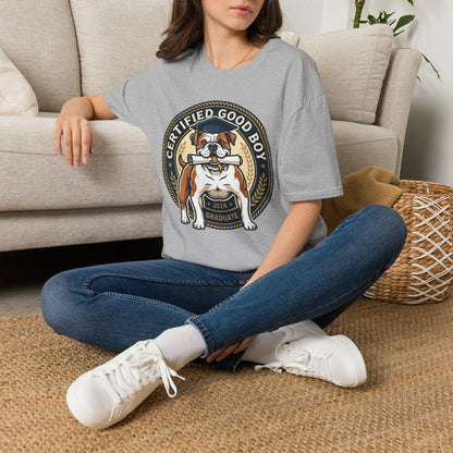 Certified Good Boy T-Shirt — Cute Bulldog Dog Lover Tee