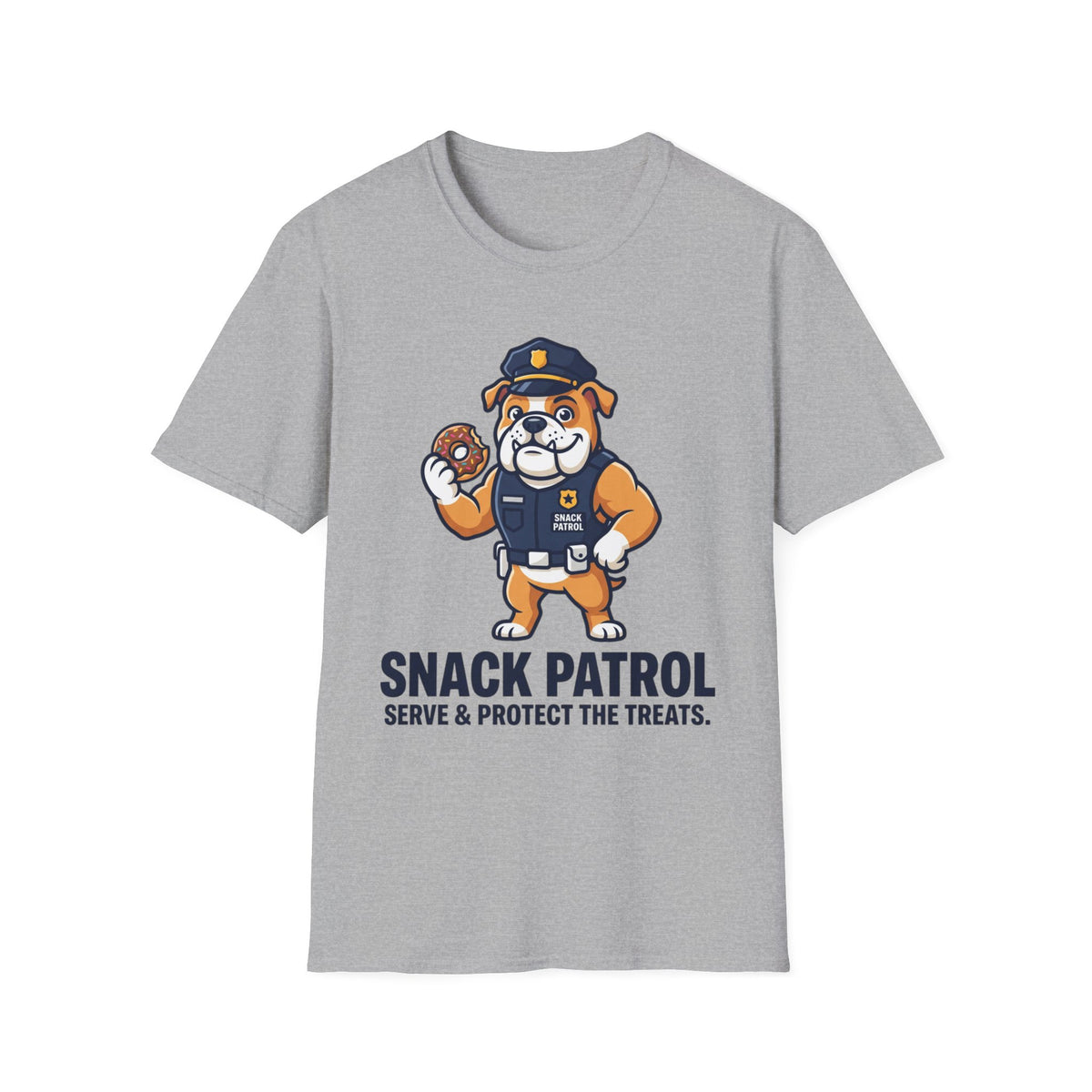 Snack Patrol Shirt — Cute Police Bulldog Donut Tee