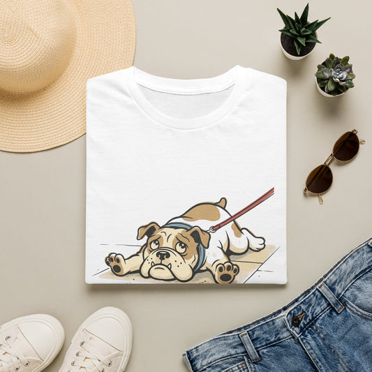 Bulldog T-Shirt — “Running Late… Blame The Dog” Funny Pet Lover Tee