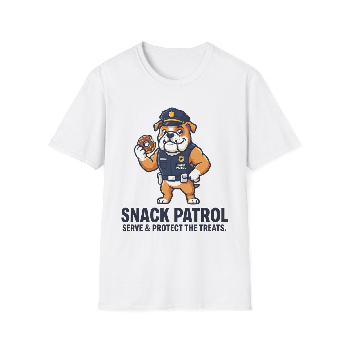 Snack Patrol Shirt — Cute Police Bulldog Donut Tee