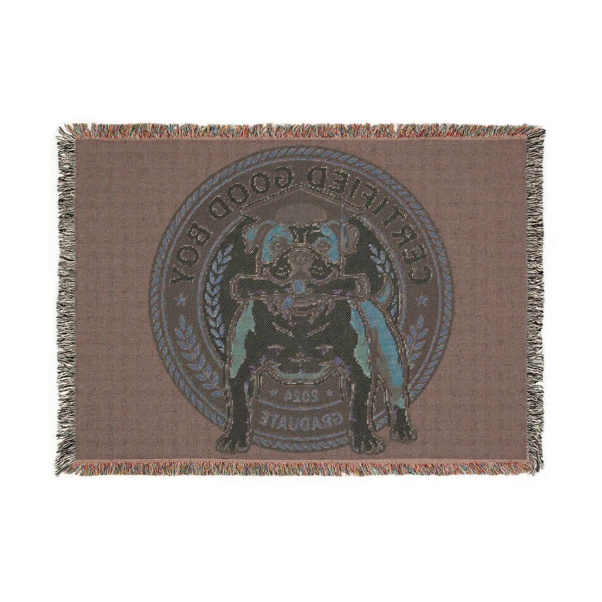 Certified Good Boy Bulldog Woven Blanket – Dog Lover Throw