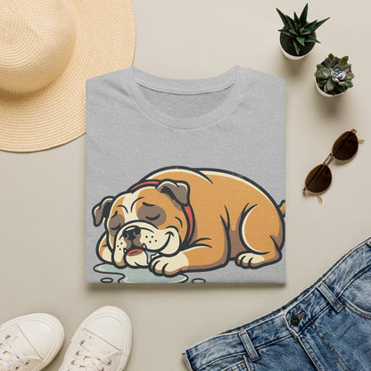 Bulldog Nap T-Shirt — "I Came. I Drooled. I Napped." Cute Sleeping Dog Tee