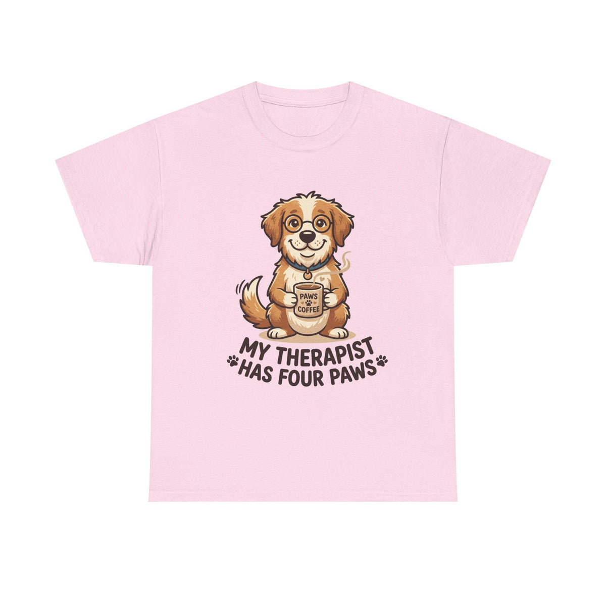 Dog Therapist T‑Shirt — "My Therapist Has Four Paws" Cute Puppy Tee