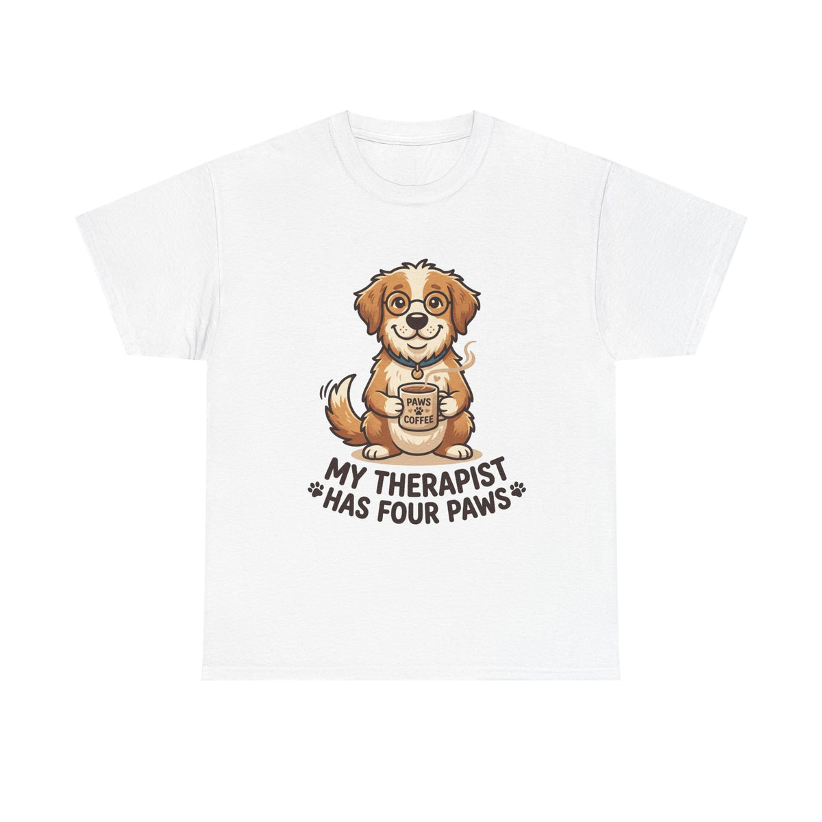 Dog Therapist T‑Shirt — "My Therapist Has Four Paws" Cute Puppy Tee